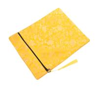 Buddhist Scriptures Storage Bag Yellow Elegant Pouch for Books and Documents Versatile Travel Organizer for Prayer Beads and Jewelry