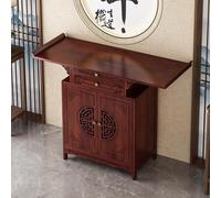 Buddhist Shrine Altar Table with Drawer & Shelf 26in Meditation Stand for Home Family or Temple Display - Chinese Personal Cabinet for Spiritual Practice
