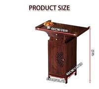 Buddhist Shrine Altar Table with Drawer & Shelf 26in Personal Meditation Stand Cabinet for Home Family or Temple Display - Elegant Asian Decor