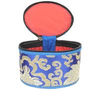 Buddhist Sound Bowl Case Nepal Blue Cotton Cloth Zipper Bag