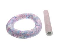 Buddhist Sound Bowl Cushion Pink Cotton Sheepskin Rubber | Mallet Stick, Portable and Practical, for Friends Who Believe in Buddhism