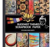 Buddhist Themed Scrapbook Paper: 20 Double Sided Sheets 8.5 x 8.5 for Scrapbooking, Junk Journals, Mixed Media Art, Origami, Crafting projects, and More