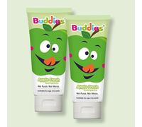 Buddies Apple Fresh Children’s Toothpaste 75ml Twin Pack - Mint-Free, Dentist-Recommended, Gentle Sensory-Friendly Formula with Fluoride - Ages 2+ to Adult