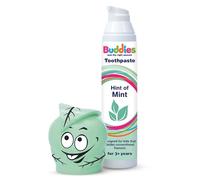Buddies Butter Mint Toothpastel - Gentle SLS & Paraben-Free Formula with 1450ppm Fluoride, Mild Mint Flavour, Low-Foam Toothpaste Pump for All Ages - 100ml