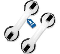 Budding Joy Grab Rails for Bathroom, 12'' Suction Grab Rails, 2 Pack Black
