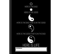 Buddist Life Yin Yang Notebook: Yoga Lined Notebook Journal Daily Planner Diary 8.5"x 11" (Yoga Journal Notebook Blank Lined Book)