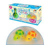 Buddy & Barney Bath Time Swimming Turtles Wind-Up Bath Toys for Kids - Floating Turtle Bath Toys, Interactive Swimming Water Play Set for Toddlers Baby Boys Girls (2 Pack Sensory Bath Toys)