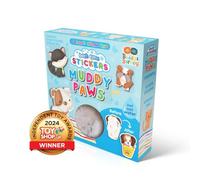 Buddy & Barney Colour Changing Bath Stickers Muddy Paws - unisex baby toddler bath toy, colour changing, resuable and no mess, cats, dogs, toddler toys, creative play, bath time