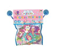 Buddy & Barney Magical Mermaids Bath Puzzles for Kids - EVA Foam Bath Toys, Floating Waterproof Mermaid Bath Stickers for Toddlers Baby Boys Girls, Bath Play Set with Mesh Storage Bag & Suction Pads