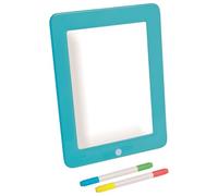 Buddy & Barney Neon Glow Drawing Board - Light up Drawing, Creative Toy, Boys and Girls, Kids Art Toys, Doodle Board, Cloth to Wipe Off, resuable, Display Kids Drawings, LED Lights, pens Included