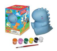 Buddy & Barney - Paint Your Own Dinosaur Light-Up LED Flashing Toy, Paints & Paintbrush.