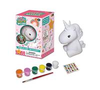 Buddy & Barney - Paint Your Own Unicorn Light-Up LED Flashing Toy with Stick-on Gems, Paints & Paintbrush.