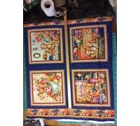 Buddy Bears Teddy Bears Cushion Panels Cotton Quilting Fabric - 4 Panels