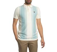 Fila Men's Buddy Bowling Style Knitted Polo Shirt, Coconut Milk/Sterling Blue, L