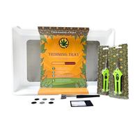 Buddy Bud Trim Tray - 30 x 50 cm Trimming Tray & Trimming Tray with 150 Micron Strainer - Bud Trimmer & Pollen Sieve for Dry Sift - Trimmer Set & Pollen Shaker Harvest Accessories