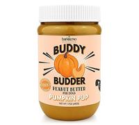 Buddy BUDDER, Pumpkin Pup Buddy Budder, 100% Natural Dog Peanut Butter, Healthy Peanut Butter Dog Treats, Stuff in Toy, Dog Enrichment, Pill Pocket for Dogs, Made in USA, (17oz Jars)