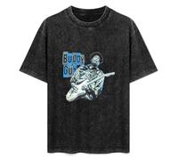 Buddy Guy Blue & Black Tour T-Shirt Graphic Tee Printed Top Mens Black Shirt S