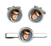 Buddy Holly Cufflinks and Tie Clip Set