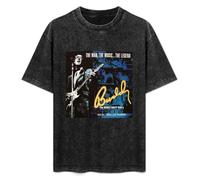 Buddy Holly Story Original T-Shirt Graphic Tee Printed Top Mens Black Shirt S