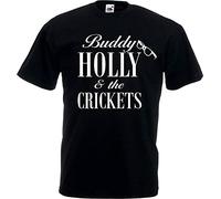 Buddy Holly The Crickets Men T Shirt Rock N Roll Legend Rockabilly Peggy Sue Black