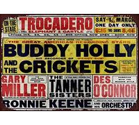 Buddy Holly Vintage Retro Decor Metal Tin Sign Wall Art Decor Metal Sign Poster 8X12 Inches