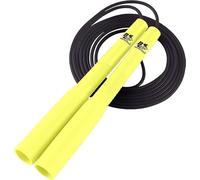 Buddy Lee Magic Speed Pro Fitness Jump Rope - Yellow/Black | Ergonomically Designed Long Handles| Flower Cup Adjustment System| Endorsed by Jump Rope Champions | A Perfect Choice For Kids & Adults