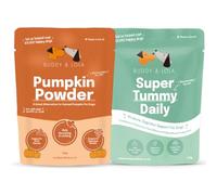 Buddy & Lola Super Pooper Bundle 100% Natural Pumpkin Powder and Probiotics Meal Topper For Dogs, Canned Pumpkin Alternative, High Fibre Supplement For Dogs, Easy To Use Pumpkin Puree For Dogs UK