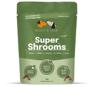 Buddy & Lola Super Shrooms 5 Mushroom Blend For Dogs, High Beta Glucan For Dogs, Immunity Booster and Holistic Dog Health Supplement, Mushroom