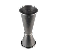 Buddy´s Bar - Bar Measure, 2.5 cl / 5 ouble Measure, Inner Dimensions 1.5 cl / 3.5 cl, Quality Bar Measure, Food Safe, Jigger for Measuring Ingredients for Cocktails, Antique Stainless Steel