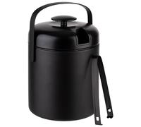 Buddy´s Bar - Professional Ice Bucket in Black / 1.3 Litres with Lid, Ice Tongs and Draining Rack - Ice Bucket, Ice Bucket, Ice Cube Bucket, Container for Ice Cube Storage