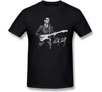 Buddy T-Shirts Holly Cotton Men's T-Shirts Short Sleeve Black XXL