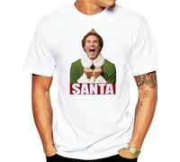 Buddy The Elf Will Ferrell Santa I Know Him Xmas PH349 White T Shirt White L