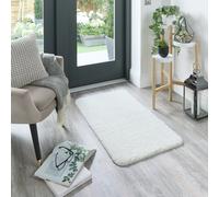 Buddy Washable Mat Plain Cream Shaggy Rug - 150x100cm