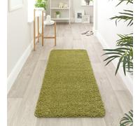Buddy Washable Mat Plain Olive Flatweave Rug - 150x67cm
