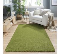 Buddy Washable Mat Plain Olive Shaggy Rug - 200x140cm