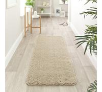 Buddy Washable Mat Plain Stone Shaggy Rug - 150x67cm