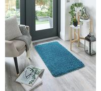 Buddy Washable Mat Plain Teal Shaggy Rug - 100x150cm