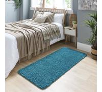 Buddy Washable Mat Plain Teal Shaggy Rug - 150x67cm