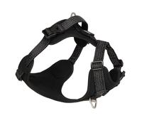 BuddyArmor All-Weather Anti-Pull Dog Harness, Reflective Harness with QR Code Label, Padded Adjustable Dog Harness for Small, Medium, Large Dogs (Super Reflective Black, L)