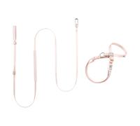 BuddyArmor Escape Proof 8 Shape Cat Harness Set with Lead, Figure-8 Anti-Lost, Anti-Choke, Adjustable Cat Harness with QR Code and Hands-Free Leads for Cats up to 10 kg (Pale Pink, M)