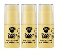 Buddycare Dog Paw & Nose Balm - Vanilla & Shea Butter Protects & Repairs Dry, Cracked & Chapped Skin | Vegan & Cruelty-Free, Moisturises & Nourishes | Pocket Sized Grooming Accessory (Pack of 3)