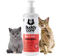 Buddycare Flea Treatment Cat Shampoo (500ml) Flea Shampoo for Indoor Cats | Tick Treatment for Cats | Cat Shampoo Deep Cleansing for Ticks & Mites