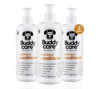 Buddycare Oatmeal Dog Conditioner (500ml x 3) Made with Aloe Vera, Argan Oil & Pro Vitamin B5 to Detangle Matted Coats & Relieve Sensitive & Itchy Skin, Suitable for Puppies from 8 Weeks, Vegan