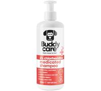 Buddycare Pet Antiseptic Chlorhexidine Medicated Shampoo for Dogs & Cats - 500ml - 4% Chlorhexidine Antibacterial & Antifungal Formula - Soothes Itchy & Irritated Skin
