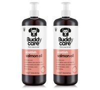 Buddycare Scottish Salmon Oil for Dogs and Cats (1L x2) 100% Natural & Sustainable Supplement | Rich in Omega 3, 6 & 9 for Boosting the Health & Vitality of your Pet’s Skin, Coat & Immune System