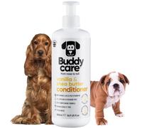 Buddycare Vanilla & Shea Butter Dog Conditioner (500ml) Aloe Vera, Argan Oil & Pro Vitamin B5 to Detangle Matted Coats & Relieve Sensitive & Itchy Skin, Suitable for Puppies from 8 Weeks, Vegan