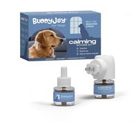 BUDDYJOY Dog Calming Diffuser Refills - Long-Lasting 30-Day Formula with Pheromones for Stress Relief, Relaxation, and Anxiety Reduction in Dogs - (1 Diffuser + 2 Refills)