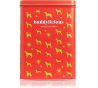 Buddylicious Natural Dog Treats Chews Gift Box Presented In Lovely Collectors Tins Red Gift Box