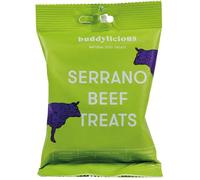 Buddylicious Natural Healthy Beef Dog Treat | Serrano Dog Treats, Gluten Free, GMO Free, Hypoallergenic, High Meat Content, Omega 6 & 9 | Healthy Treat Perfect For Training