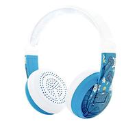 BuddyPhones WAVE - Waterproof Wireless Bluetooth Volume-Limiting Kids Headphones - 20-Hour Battery Life - 4 Volume Settings of 75, 85, 94db and StudyMode - Includes Backup Cable for Sharing - Blue